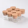 5ml Small Glass Vials Jars Bottle With Corks Stopper Empty Transparent Clear Mason Bottles Wedding Gift 100pcs