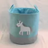 Foldable Laundry Basket for Dirty Clothes Toys unicorn canvas storag large baskets kids baby Home washing Organizer bag LJ200821