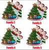 2020 Ren Jul Personliga Ornament Survivor Karantän Familj 3 4 Mask Snowman Hand Sanitized Xmas Dekorera Creative Pendant