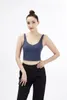 New U-Back Quick Dry Padded Fitness Bras Crop Tops Women Solid Vest-Type Nylon Yoga Workout Sports Bras with Removable Pads
