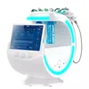 7 i 1 hydra dermabrasion maskin isblå magisk spegel hudanalysator maskin oxygen ansiktsmaskin professionell microdermabrasion ultraljud hudvård maskiner
