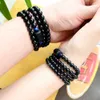 Stones de obsidianas naturais Transporte Luck Badyed Wrap Bracelets Amante Jóias românticas Y200730