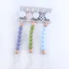 Baby silicone pacifier chain silicone bead Pacifier Clip chain gutta percha molar prevent chain loss