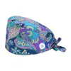37 Colors Working Scrub Cap with Protect Ears Button Headwear Print Bouffant Hat5813871