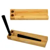 Nieuwste natuurlijke bamboe hout droog kruid tabak sigaret houder preroll roller roll rook tool tafel basis hoge kwaliteit handgemaakte DHL gratis