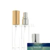 20 pièces/lot 5ml 10ml or argent couvercle verre Transparent vide Portable parfum rechargeable vaporisateur bouteilles en aluminium pour voyage