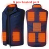 Nieuwste elektrisch verwarmd vest mannen vrouwen verwarming vest thermische kleding veer hot koop winter outdoor warme jas dropping