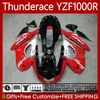 Carrozzeria OEM per YAMAHA Thunderace YZF1000R YZF 1000R 1000 R 96 07 87No.12 YZF-1000R 1996 1997 1998 1999 2000 2001 2002 2003 2004 2005 2006 2007 Carenatura rosso lucido