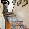 Wall Stickers Peel And Stick Tile Backsplash Stair Riser Decals DIY Mexican Traditional Talavera Waterproof Home Decor Staircase D1