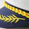 Wide Brim Hats Adult Captain Costume Boat Yacht Ship Sailor Navy Hat Party Cosplay Cap Sea Boating Nautical Fancy Dress Drop5462583311287