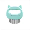 Cat Grooming Supplies Pet Home & Garden Mas Brush Removal Comb Shell Shaped Handle Tool Remove Loose Hairs For Cats Cleaning Drop Delivery 2