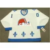 Chen37 Men #10 Guy Lafleur Quebec Nordiques 1990 CCM Vintage Retro Away Home Away Home Hockey Jersey или на заказ любое имя или номер ретро -майки