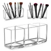 3 Löcher transparentes Acryl-Make-up-Pinsel-Werkzeug, Kosmetik-Make-up-Aufbewahrungsbox, Make-up-Pinselhalter, Tisch-Organizer, Make-up-Werkzeug 1222083