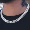 Iced Out 15mm Miami Cuban Link Chains 8 fashion hip hop rapper necklace for men celtic party night club necklace male