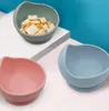 Baby Silicone Bowl Spoon Maternal Spädbarn Foder Bestick Sugkopp Komplementär Mat Bowl Drop Proof Silicone Bowl Set YL251