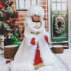 Cute Standing Santa Claus Doll Christmas Figurines Baubles Holiday Decorations Dolls Gift for Kids Children Toys Sing and Dance 201204