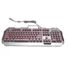 X10 Retro Round Typewriter Light Transmission Keycap Wired Mechanical Gaming Keyboard Multiple Light Effects Round1