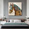 Abstract Vintage Horse Animal Poster Canvas Painting Retro Prints Wall Picture for Living Room Decor Interior Cuadros No Frame