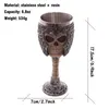 Schädel Ritter Helm Becher 3D Schädel Kopf Bierkrug Personalisierte Schädel Geist Tasse Edelstahl Halloween Party Bar Trinkbecher YL0165