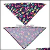 Hondenkleding levert huisdier home tuin lente zomer honden bandana fruit tropische stijl polyester kat sjaal puppy driehoekige slabbetjes huisdieren accessor