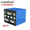 LiitoKala 4pcs 3.2v 200ah lifepo4 battery 12v200ah lithium cell phosphate solar iron eu usa russia fast delivery tax free
