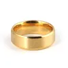 Aço Inoxidável Simples Design Plain Band Anéis De Ouro Black Banhado Anéis De Casamento Para Homens Trendy Mulheres Jóias