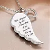 I Love You Letter Angle Wings Pendant Necklace For Female Heart 925 Sterling Silver Color Long Chain Necklace Party Gifts Jewlery