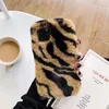 Fluffy Phone Case for Samsung S8 S9 S10 Note10 Note9 Note8 S21 Ultra S21FE S20FE A12 A32 A42 A52 A72 5G Plush Leopard Print Protec6030009