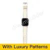 Fashion Designer watch Strap for Apple watchband iWatch band 41mm 45 42mm 38mm 40mm 44mm iwatch 2 3 4 5 6 7 bands Leather Straps Bracelet Stripes watchbands