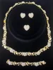 12 Setslot Brautschmuck Damen Halskette Ohrringe 14K Gold Set Schmuck für Frauen Hochzeit Schmuckset Armband Set3071256
