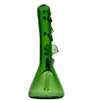 10ガラス骨の中の緑のきゅうりの掘り板14mmの共同喫煙水パイプサイクロンボンズの盛り合わせ色