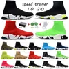 [med box] Designer socka stövlar hastighet 1.0 2.0 Tränare Casual Luxury Women Män för Paris Runners Sneaker Runner Sneakers Socks Walking Platform Shoe Clear Sole Trainer # 65
