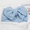 Baby Girls Solid Color Big Bow повязка повязки дети для волос Детская головная одежда Бутик аксессуары Цвета тюрбан