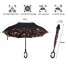 Обратный дождь женщины складные двойные слои для мужчин Самостойкий женский зонтик инвертарированные ветрозащитные зонтики 201104