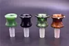 più economico 14mm 18mm Ciotola di vetro Mix di colori Bong Bowl Ciotola maschile Pezzo per tubo dell'acqua Dab Rig Ciotole per fumatori in vetro Accessori per fumatori