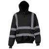 Men Jacket High Visibility Pullover Insulated Safety reflective strip hooded Sweatshirt Coat Slim Zipper Hoodie sweater 10.15 201117