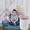 Sublimation Pasen Basket Feestelijke Pluche Oren Bunny Emmer Wit DIY Monogrammed Easters Eieren Jagen Embers Kids Candy Gift Bag