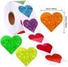 1/1.5 inç Kırmızı Kalp Şekli Yapışkanlı Çıkartmalar Sevgililer Günü Kağıt Ambalaj Etiketleri Şeker Draje Çanta Hediye Kutusu Ambalaj Çantası Düğün 500 ADET
