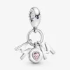100% 925 Sterling Silver Mom Brev Dangle Charms Fit Original European Charm Bracelet Mode Kvinnor Bröllop Smycken Tillbehör