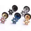 Earings for Woman Men Trending Fashion 316L Stainless Steel Hexagram Stud Earrings