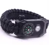 Outdoor SOS Survival Armbänder 7 in 1 LED Lichter Notfall Multifunktions Fallschirmschnur Armband Kompass für Wandern Camping Radfahren