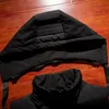 フード付きの取り外し可能なベストの男性冬のファッション厚い暖かい綿の埋め込まれたソリッドカラービッグポケットコート4xl 5xlアーミーグリーンカラー20119