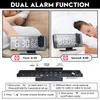 LED Digital Alarm Clock Watch Table Electronic Desktop Clocks USB Wake Up FM R Time Projector Sze Function 2 220311