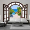 Custom 3D Photo Wallpaper European Style Window Expansion Space Large Murals Outside the Scenery Mural Wall Paper Roll