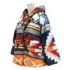 Diiwii kadın kapüşonlu yün ceketler ceket moda kadınlar sonbahar çizgili baskılar uzun kollu pelerin karışımları dış giyim 201221
