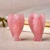 1 PC Natural Crystal Guardian Angel Figurka Amethyst Rose Quartz Kolorowe Healing Stone Gem Craft Gift Home Decor O JllHQB