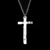 Fashion 47*23mm Cross Faith Believe Pendant Necklace Link Chain For Female Choker Necklace Creative Jewelry party Gift