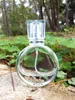 絶頂ガラス香水スプレーボトル噴霧器の透明な空のボトルの詰め替え可能なトラベルボトルGH1285-1を持つ携帯用化粧品容器