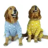 Algodón Ropa para perros grandes Perros grandes Primavera Verano Espinas de pescado Catheads Jacquard Abrigo para perros Monos de cuatro patas Ropa para perros grandes 201109