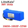 HK LiitoKala 36V 10Ah batteripaket 500W Hög effektkapacitet 42V 18650 litium ebike elbil cykel motor scooter med BMS